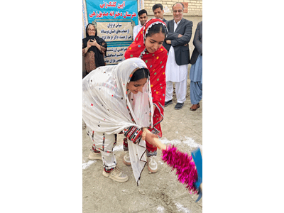 آیین کلنگ زنی هنرستان دخترانه روستای صدیق زهی