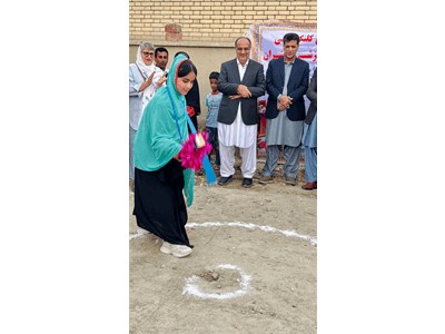 آیین کلنگ زنی سوله ورزشی دختران مجتمع آموزشی روستای صدیق زهی